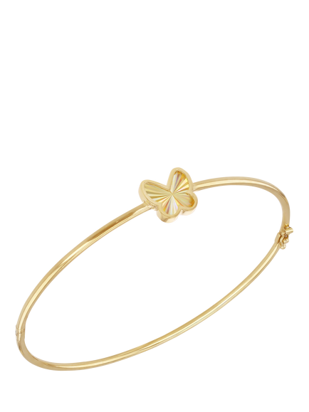 IBB 9ct Yellow Gold Rainbow Butterfly Bangle, Yellow Gold