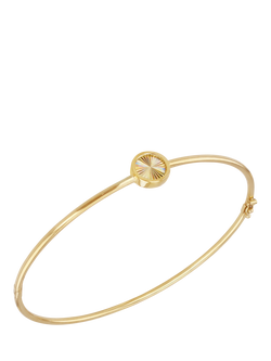 IBB 9ct Yellow Gold Rainbow Circle Bangle, Yellow Gold