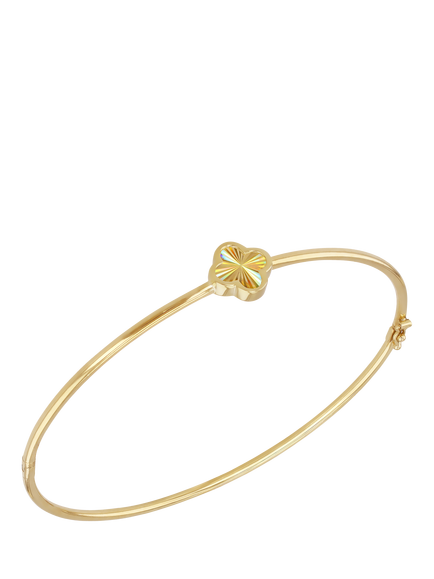 IBB 9ct Yellow Gold Rainbow Petal Bangle, Yellow Gold