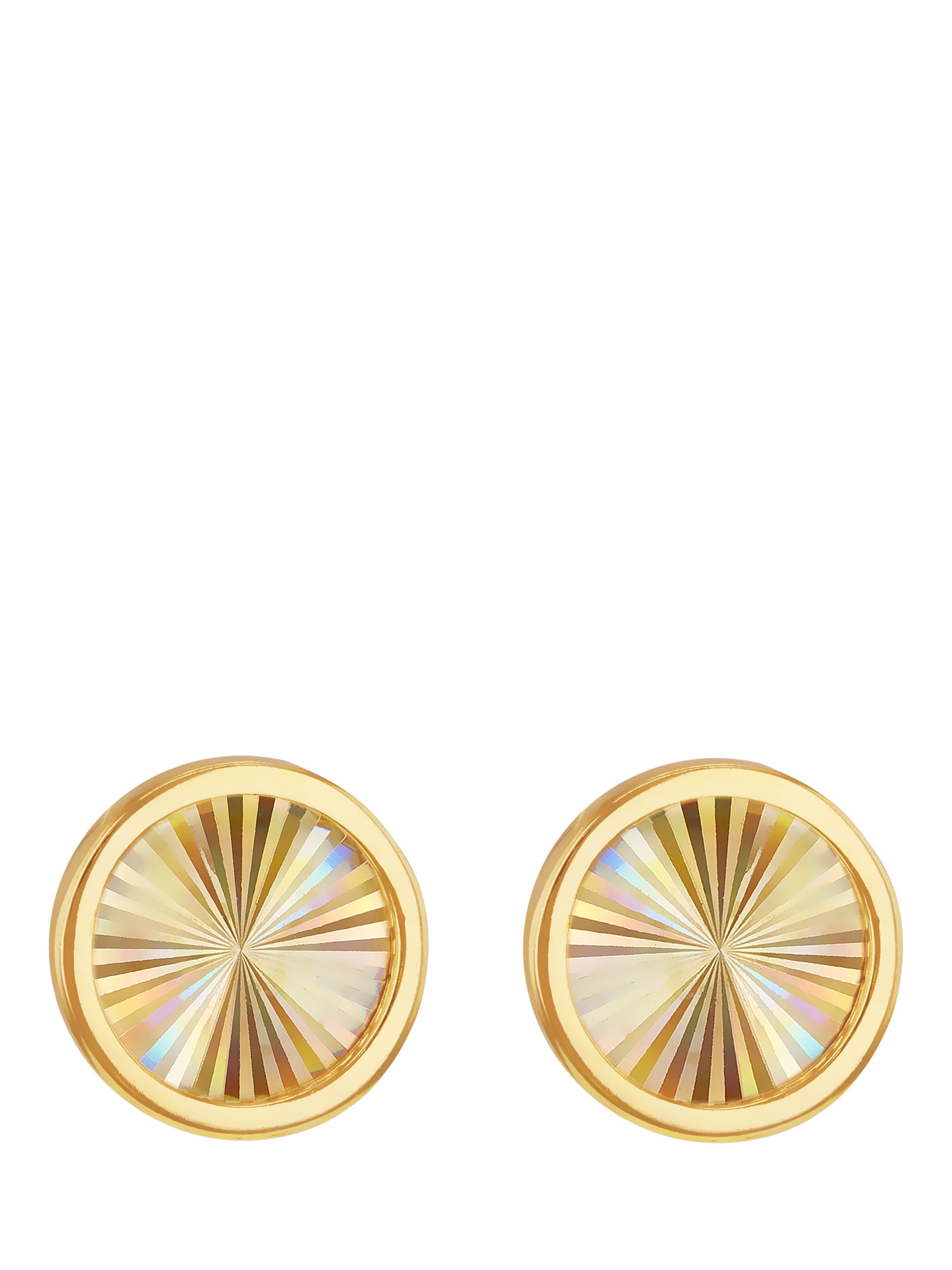 Product image 1 of 3, which shows IBB 9ct Yellow Gold Rainbow Circle Stud Earrings
