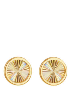IBB 9ct Yellow Gold Rainbow Circle Stud Earrings, Yellow Gold