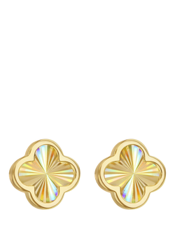 IBB 9ct Yellow Gold Rainbow Petal Stud Earrings, Yellow Gold