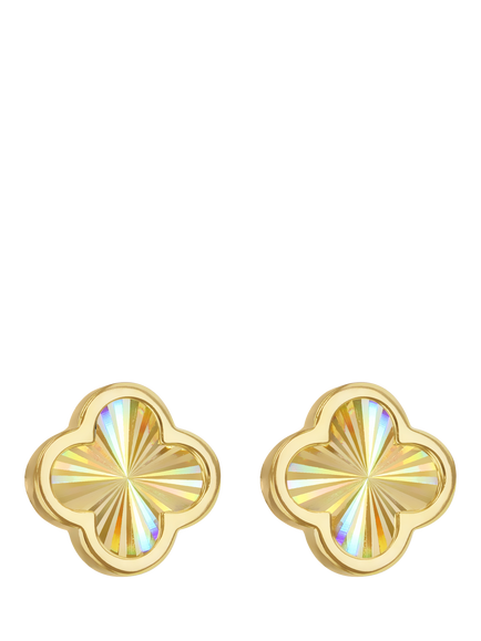 IBB 9ct Yellow Gold Rainbow Petal Stud Earrings, Yellow Gold