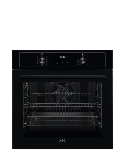 AEG OUTLET BEX335011B Built-In Electric Single Oven, Like New, Black, Black