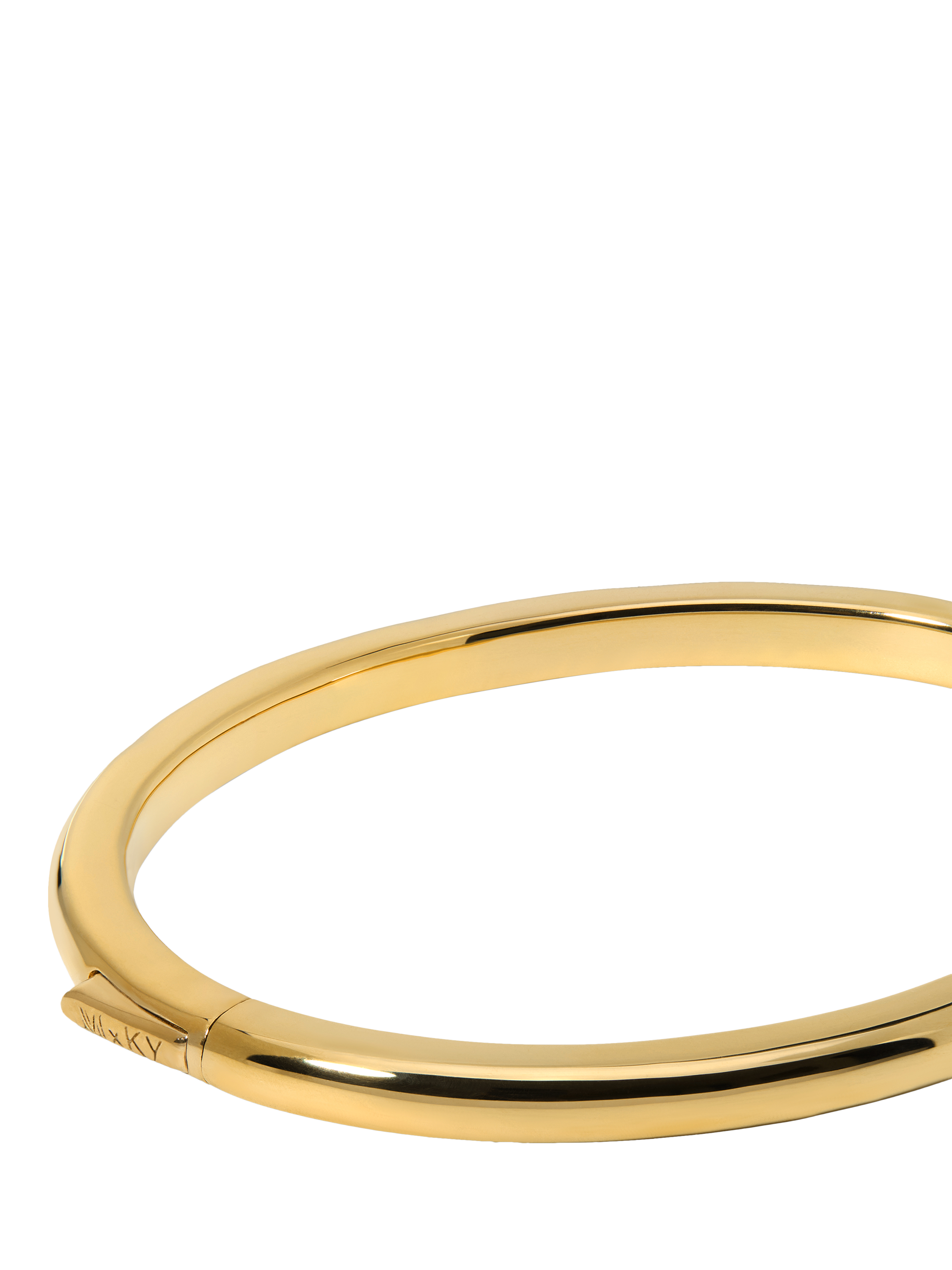 Product image 3 of 4, which shows Monica Vinader Kate Young Bangle Polished Bangle, Gold, L