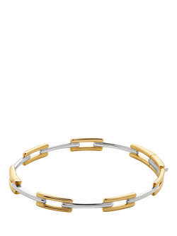 Monica Vinader Signature Link Bangle, Gold/Silver, Gold/Silver