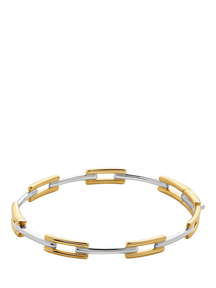 Monica Vinader Signature Link Bangle, Gold/Silver, Gold/Silver