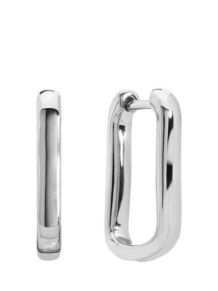 Monica Vinader Alta Hoop Earrings, Silver
