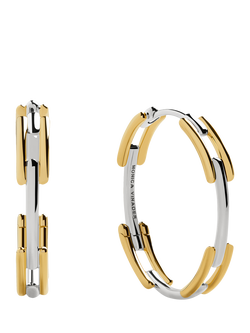 Monica Vinader Signature Hoop Earrings, Gold/Silver, Gold/Silver