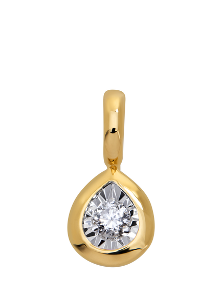 Monica Vinader Pear Diamond Pendant, Gold, Gold