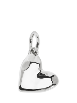 Monica Vinader Molten Heart Pendant Charm, Silver, Silver