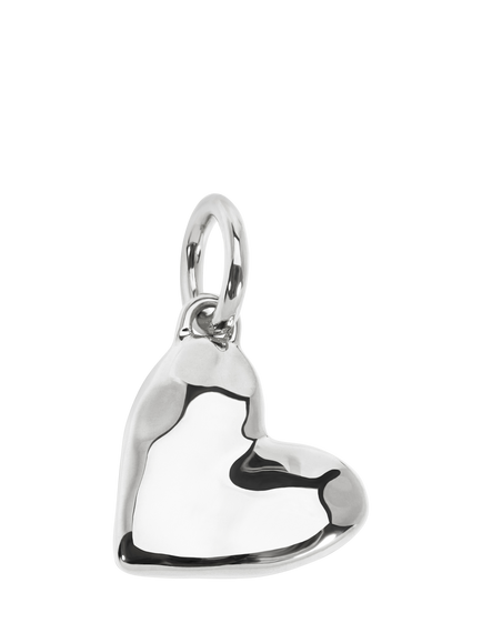Monica Vinader Molten Heart Pendant Charm, Silver, Silver