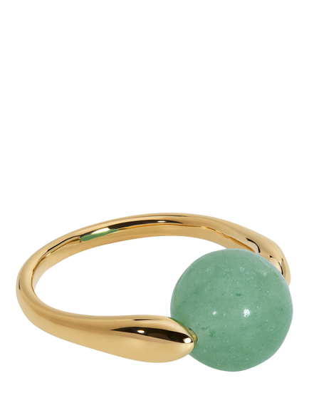 Monica Vinader Kate Young Spinning Aventurine Ring, Green, K, Green