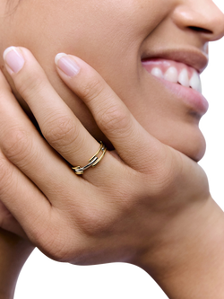 Monica Vinader Signature Stack Ring, Gold/Silver - view 2, Gold/Silver