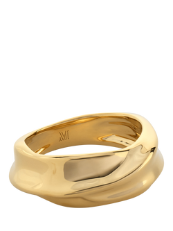 Monica Vinader Nomad Stacking Ring, Gold, Gold