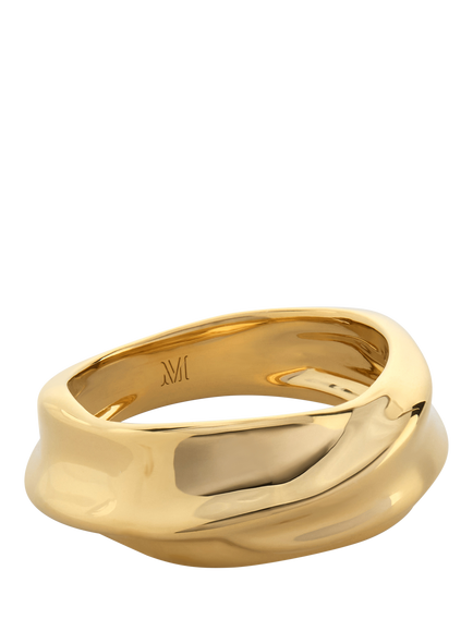 Monica Vinader Nomad Stacking Ring, Gold, Gold