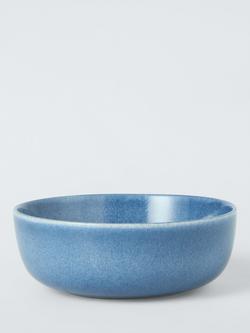 John Lewis Modern Rustic Stoneware Cereal Bowl, 16.5cm, Blue, Blue Mid