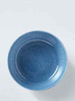 John Lewis Modern Rustic Stoneware Cereal Bowl, 16.5cm, Blue - view 2, Blue Mid