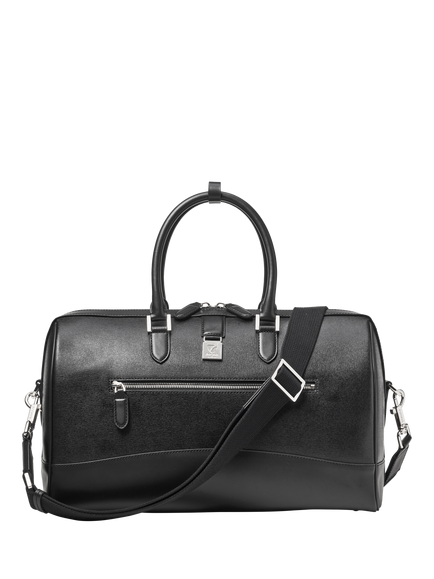 Aspinal of London Connaught Leather Flight Bag, Black, Black