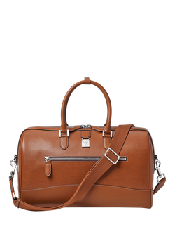 Aspinal of London Connaught Leather Flight Bag, Tan, Tan