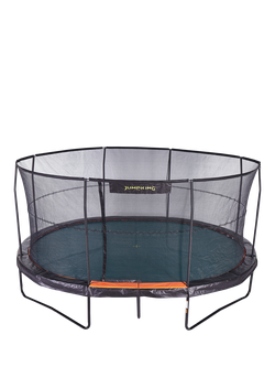 Jumpking Oval JumpKing Ultra Trampoline, 14x17ft - view 2, Black/Orange