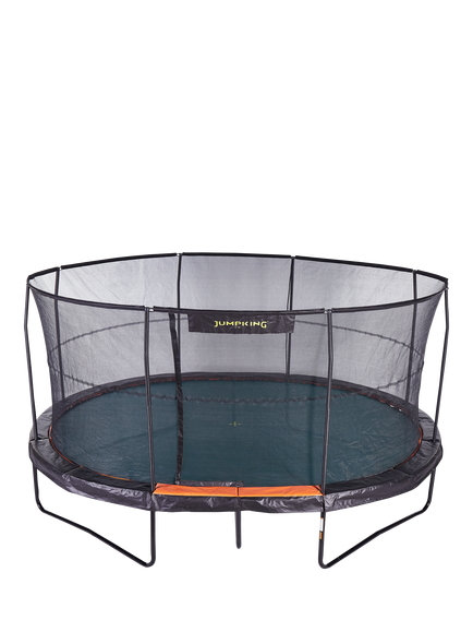 Jumpking Oval JumpKing Ultra Trampoline, 14x17ft - view 2, Black/Orange
