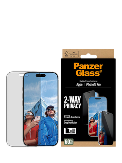 PanzerGlass Ultra-Wide Privacy Screen Protector for iPhone 17 Pro, Clear