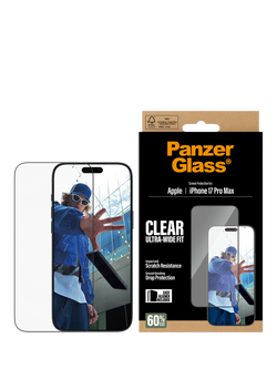 PanzerGlass Ultra-Wide Screen Protector for iPhone 17 Pro Max, Clear