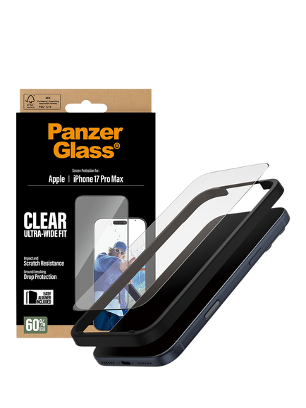 PanzerGlass Ultra-Wide Screen Protector for iPhone 17 Pro Max - view 2, Clear