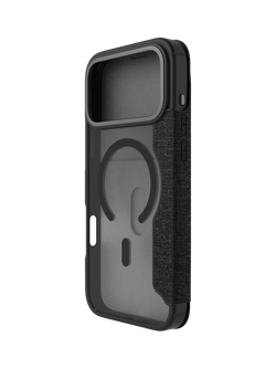 QDOS Hybrid Fold Folio Case for iPhone 17 Pro Max, Clear/Black - view 2, Clear/Black