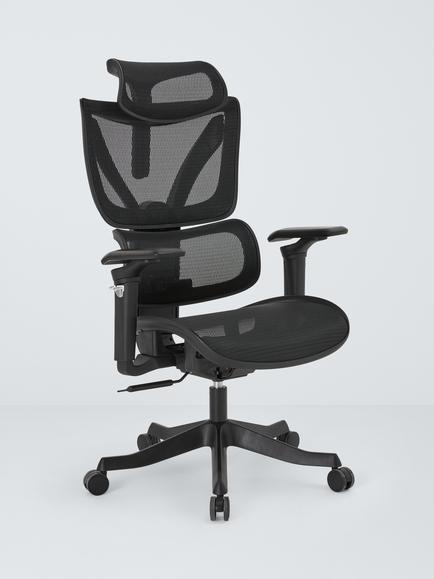 John Lewis Ryder High Back Ergonomic Office Chair, Black, Black
