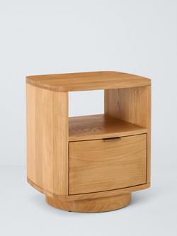 John Lewis Column 1 Drawer Bedside Table, Oak, Oak