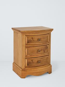 John Lewis Weathered Oak 3 Drawer Bedside Table, Oak, Oak
