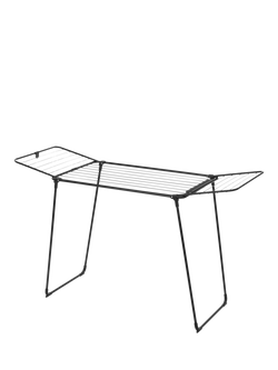 Brabantia HangOn Winged Airer, 18m, Black, Black