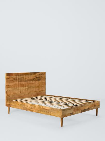 John Lewis Groove Bed Frame, Double, Mango Wood, Mango Wood