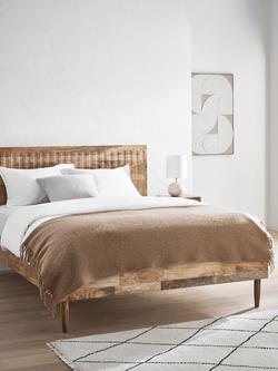 John Lewis Groove Bed Frame, King Size, Mango Wood - view 2, Mango Wood