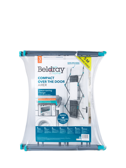 Beldray Over the Door Compact Airer - view 2, Grey Blue