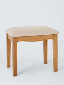 John Lewis Weathered Oak Dressing Table Stool, Oak, Oak