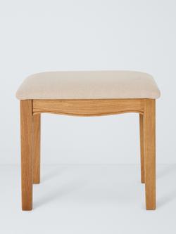 John Lewis Weathered Oak Dressing Table Stool, Oak - view 2, Oak