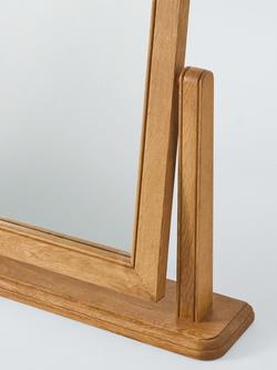 John Lewis Weathered Oak Dressing Table Mirror, Oak - view 2, Oak