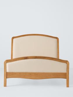 John Lewis Weathered Oak Upholstered Bed Frame, King Size, Oak - view 2, Oak