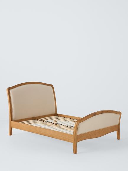John Lewis Weathered Oak Upholstered Bed Frame, Super King Size, Oak, Oak