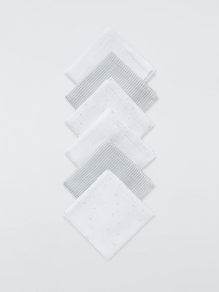 John Lewis Stars & Stripes Muslin Squares, Pack of 6, Multi, Multi