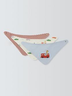 John Lewis Discovery Transport Dribble Bibs, Pack of 3, Multi, Multi