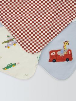 John Lewis Discovery Transport Dribble Bibs, Pack of 3, Multi - view 2, Multi
