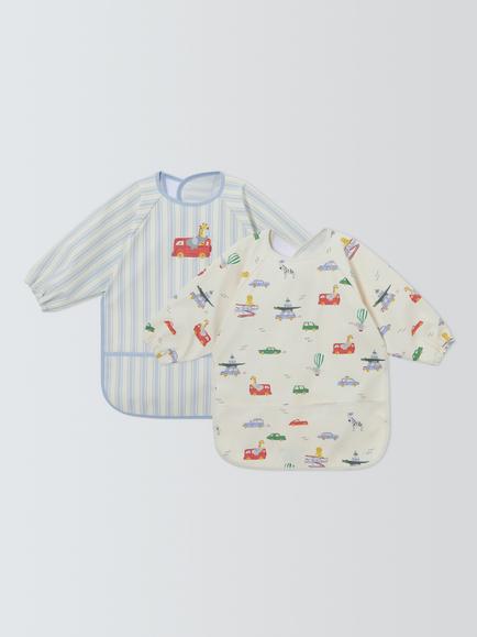 John Lewis Discovery Transport Weaning Bibs, Pack of 2, Multi, Multi