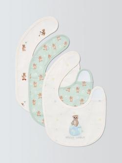 John Lewis Daydream Bear Round Bibs, Pack of 3, Multi