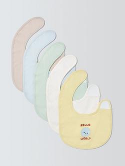 John Lewis Daydream Moon Round Bibs, Pack of 5, Multi