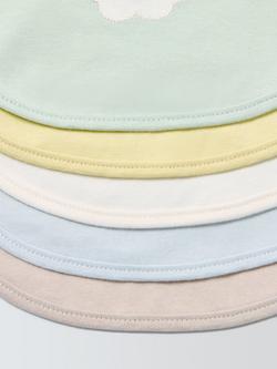 John Lewis Daydream Moon Round Bibs, Pack of 5 - view 2, Multi