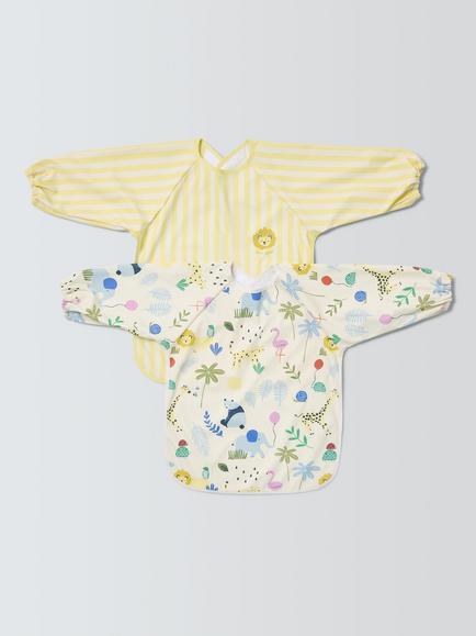 John Lewis Eden Safari Bold Weaning Bibs, Pack of 2, Multi, Multi